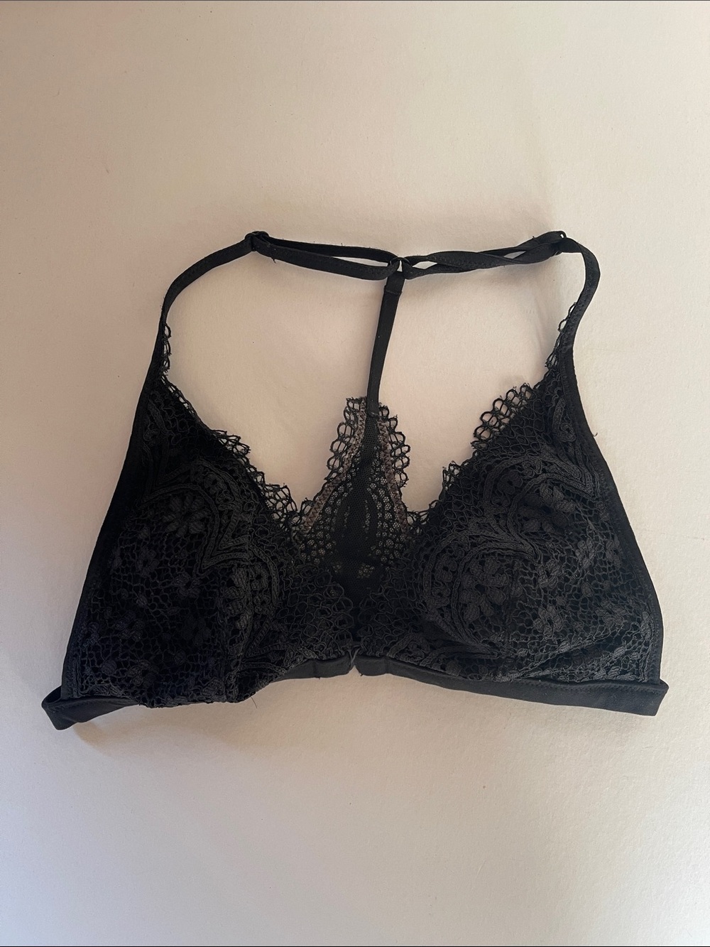 Victoria’s Secret Lace Bralette with T-Back Strap - Black